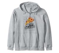 Math Is Delicious Funny Pizza Math Teacher Zip Hoodie