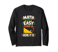 Math is Easy Funny Algebra Geometry Teacher Long Sleeve T-Shirt