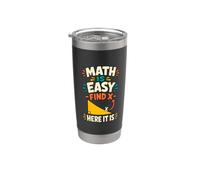 Math is Easy Funny Algebra Geometry Teacher Stainless Steel Insulated Tumbler