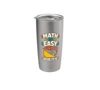 Math is Easy Funny Algebra Geometry Teacher Stainless Steel Insulated Tumbler