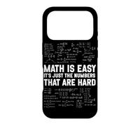 Math Is Easy Numbers Are Hard Funny Math Algebra Teacher Case for iPhone 17 Pro
