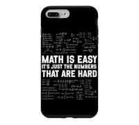 Math Is Easy Numbers Are Hard Funny Math Algebra Teacher Case for iPhone 7 Plus/8 Plus