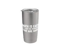 Math is Easy Numbers are Hard Funny Math Algebra Teacher Stainless Steel Insulated Tumbler