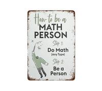 Math is Fun Retro Metal Sign Vintage Classroom Decor Tin Plaque for Teacher School Study Room Office Wall-Art 8 X 12 Inch