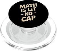Math Is Lit No Cap - Classic Fun Teacher & Student Math PopSockets PopGrip for MagSafe
