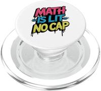 Math Is Lit No Cap - Mathematics Fun Teacher & Student PopSockets PopGrip for MagSafe