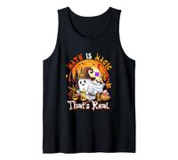 Math is Magic Halloween Ghost On Broomstick Proud Job Tank Top