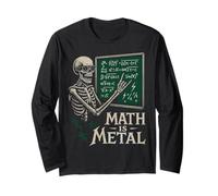 Math Is Metal Skeleton Algebra Equation Long Sleeve T-Shirt