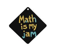 Math Is My Jam Car Air Freshener Hanging Card 1Pack Rhombus | for Vehicle Home Closet Dorm Square Love Rhombus Shaped Ocean Scent