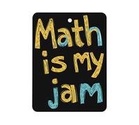Math Is My Jam Car Air Freshener Hanging Card 1Pack Square | for Vehicle Home Closet Dorm Square Love Rhombus Shaped Ocean Scent