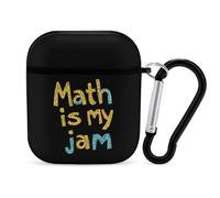 Math Is My Jam Case Cover Compatible with AirPods 1 2 Generation with Black Keychain