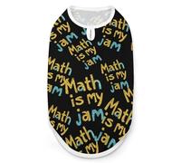 Math Is My Jam Dog Shirt Cat Tank Tops Pet Clothes M | Soft Sleeveless Clothing for Pets Small Medium Large Dogs Puppy All Breeds