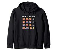 Math Is My Jam Funny Problem Puzzle Teacher Design Zip Hoodie