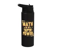 Math is My Superpower Math Teacher Math Nerd Stainless Steel Insulated Water Bottle