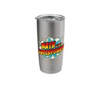 Math is My Superpower | Superhero Comic Algebra Lover Stainless Steel Insulated Tumbler