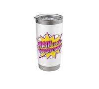 Math is My Superpower | Superhero Comic Algebra Lover Stainless Steel Insulated Tumbler