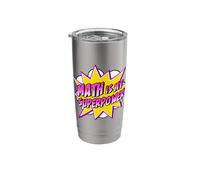 Math is My Superpower | Superhero Comic Algebra Lover Stainless Steel Insulated Tumbler