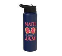 Math is Not My Jam Mathematics Mathematician Funny Math Stainless Steel Insulated Water Bottle