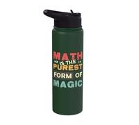 Math is The Purest Form of Magic Mathematics Nerd Math Stainless Steel Insulated Water Bottle