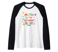 Math is the Stinkin Best Kids Funny Math Teacher Raglan Baseball Tee