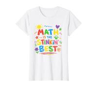 Math is The Stinkin' Best Math Lover Value Graphic T-Shirt, Women, White, M