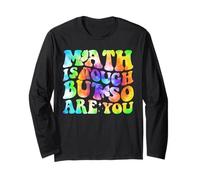 Math Is Tough But So Are You Back To School Teacher Groovy Long Sleeve T-Shirt