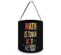 Math Is Tough But So Are You Halloween Tricking Or Treating Candy Bag Reusable Tote Bag for Party Easter