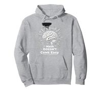Math is Tough But So Are You Inspirational Brain Power Pullover Hoodie, Adult Unisex, Heather Grey, M