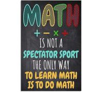Math IsA Spectator Metal Tin Sign Wall Art Poster Wall Decor Painting Art For Home Bedroom Classroom Posters Plaque Decor Gift For Women Men 8x12 Inch