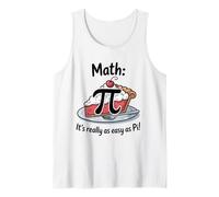 Math It's Really Easy As Pi Sarcastic School Saying for Teen Tank Top
