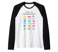 Math Keeps You Balanced Kids Learning School Humor Raglan Baseball Tee