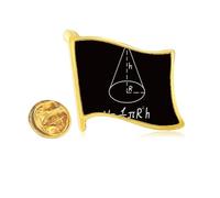 math kowledge circular c volume Golden Metal Flag Lapel Pin Badge