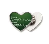 Math Kowledge Cosine Integral Formula Heart Metal Pin Brooch Clip Love