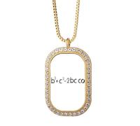 Math Kowledge Triangle Formula Necklace Pendant Diamond Crystal Golden Jewelry