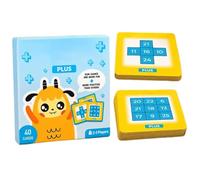 Math Learning Card Game,Educational Skills Building 40 Sheets | Addition Subtraction Puzzle Game | for Kindergarten Classroom Party School Boys Girls Preschoolers Pupils