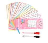 Math Learning Cards Math Cards | Subtraction Addition Multiplication Division Game - Dry Erase Cards with Double-Sided Educational Hole for the j