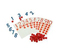 Math Learning Cards Set with Counting Chips Interactive Number Recognition Educational Toy for Kids Ages 3+