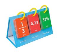 Math Learning Chart Fractions and Equivalency Flipped Chart Teaching Aid for Decimals Fractions Percentages Practice Math Learning Flipped Chart