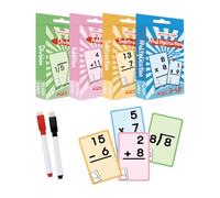Math Learning Flash Cards, Kid Addition Subtraction Card, Educational Tool, Sturdy Design, Portable Size, Enhances Skills, Perfect for Classroom, Traveling, Home Use, Ages 6+