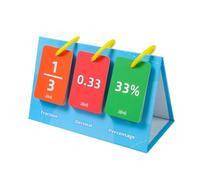 Math Learning Flipped Chart Mathematics Teaching Tool Teaching Aid Math Conversion Cards Improve Numerical Logics Skills Fractions and Equivalency Chart Learning for Kids Students