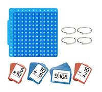 Math Learning Kit,Multiplication Flash Card Times Table Chart,Arithmetic Practice Set,Math Flash Cards With Silicone Multiplication Chart & Instructional Cards,for Kids 3-5 Years
