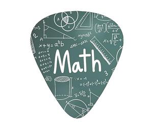 Math Lesson Word 12-Pack Guitar Picks Set â€“ Unique Single-Sided Printed Picks With Abs Material For Acoustic, Electric Guitars & Ukuleles