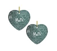 Math Lesson Word Christmas Tree Ceramic Hanging Bauble Personalised Xmas Baubles Cute Christmas Ornaments Gifts For Kids Family Friends