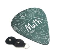 Math Lesson Word Guitar Plectrums, 6 Guitar Plectrums, Printed on both sides for Electric Guitar Bass Ukulele (0.46 mm 0.71 mm 0.96 mm)