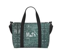 Math Lesson Word Large Weekender Bag for Travel, Water-Resistant Duffle Bag, Print Adjustable Shoulder Strap,3-5 Day Overnight Bag for Men Women