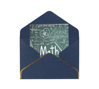 Math Lesson Word Print Christmas Card, New Year, Thanksgiving, Birthday, Thank You, Sympathy, Anniversary Cards With Envelopes