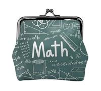Math Lesson Word Print Compact Coin Purse Exquisite Kiss Lock Wallet Cute Mini Pouch Coins Cards Wallet