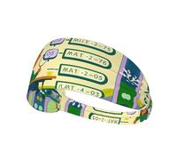 Math Lesson Word Print Men's and Women's Anti Sweat Headbands for Exercise, Basketball Running Fitness Anti Slip Headbands