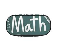 Math Lesson Word Print Pencil Pouch for Kids Fun Pencil Case Pouch for Girls Large Pen Case with Zipper, Portable Pencil Bag Holder for School Sudent Teacher Stationery