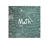 Math Lesson Word Printed Square Jigsaw Puzzle 16x16 CM, Puzzle Challenging Game for Adults Gifts, Family Fun Decorative Wall Decor